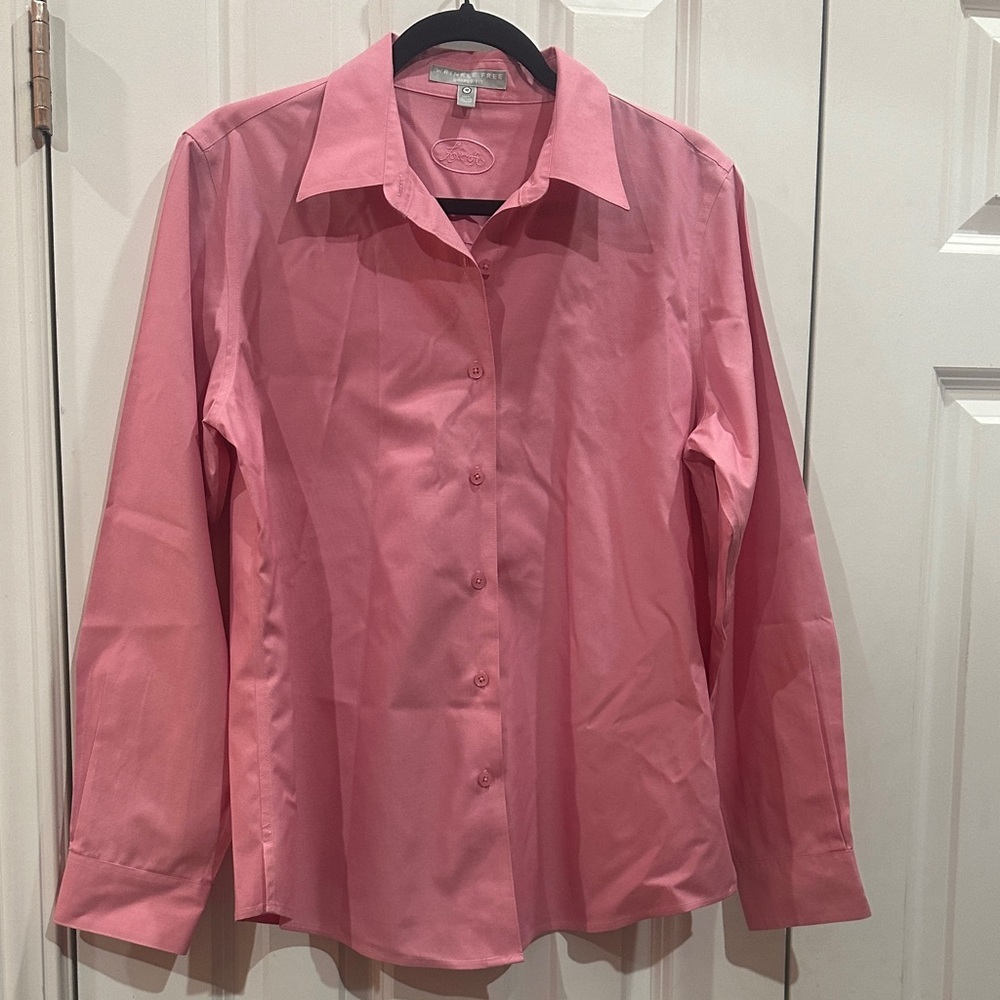 NEW Wrinkle-Free Pink Shirt size 10 - Picture 6 of 9